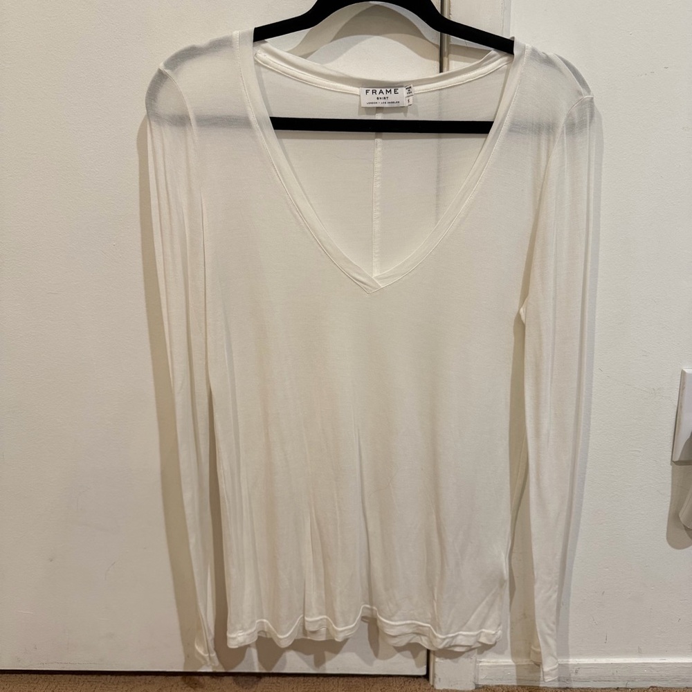 FRAME | V-Neck Long Sleeve, S
